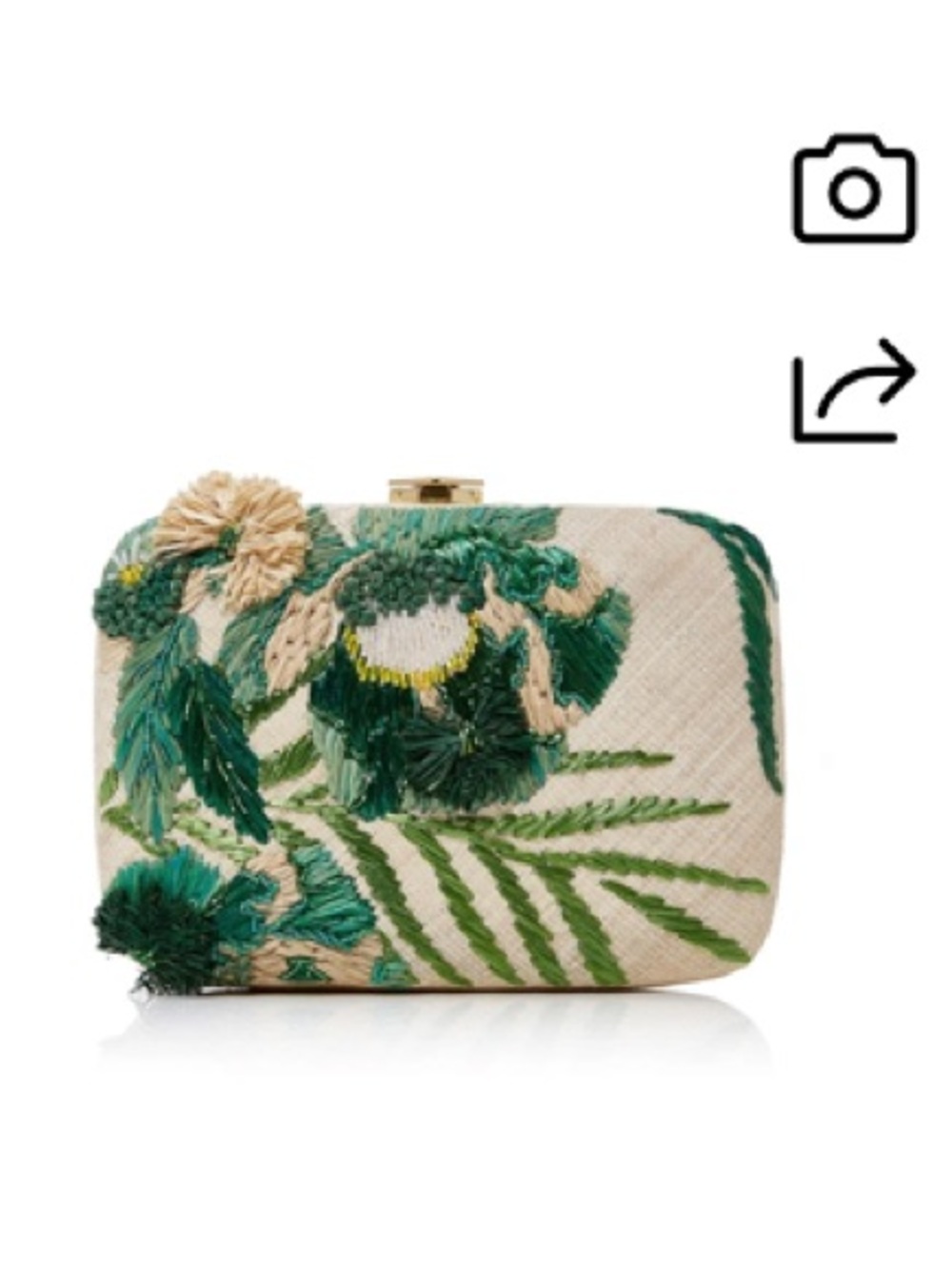 Aranáz Martina Clutch in Multi Straw Beaded Handmade Luxury Accessory